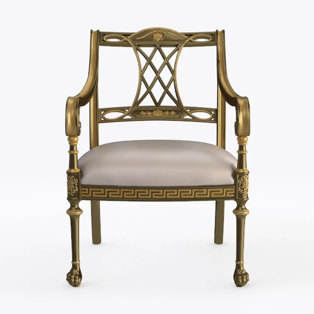 Biscottini Poltrona barocca 75x50x50 cm - Sedie luigi XVI - Poltroncina camera da letto Stile francese - poltrona camera bianca