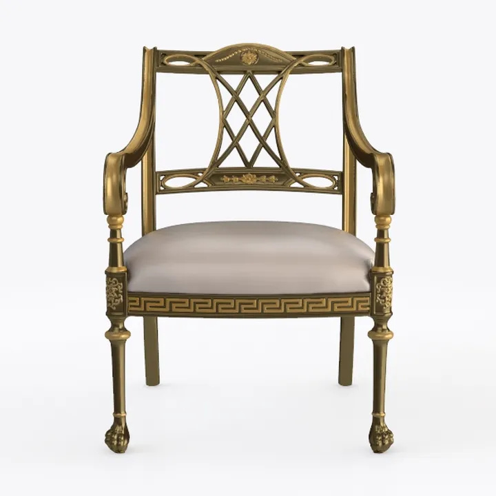 Biscottini Poltrona barocca 75x50x50 cm - Sedie luigi XVI - Poltroncina camera da letto Stile francese - poltrona camera bianca