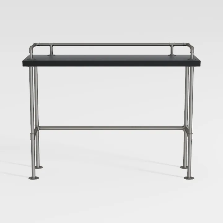 Industrial Metal Solid Wood Console Table 3D Model