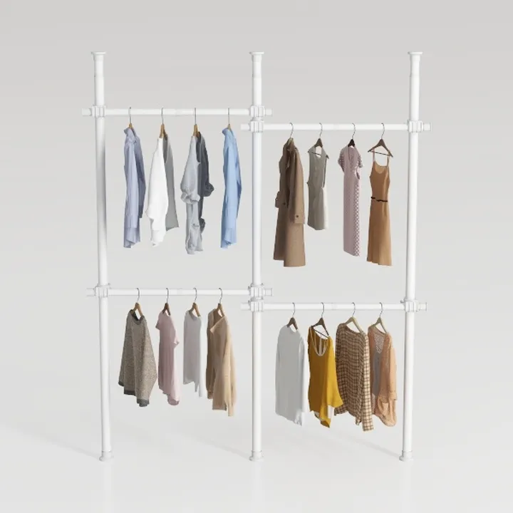 IRIS USA Clothes Rack for Hanging Clothes with 4