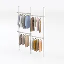 IRIS USA Clothes Rack for Hanging Clothes with 4 Left 45 Degree View