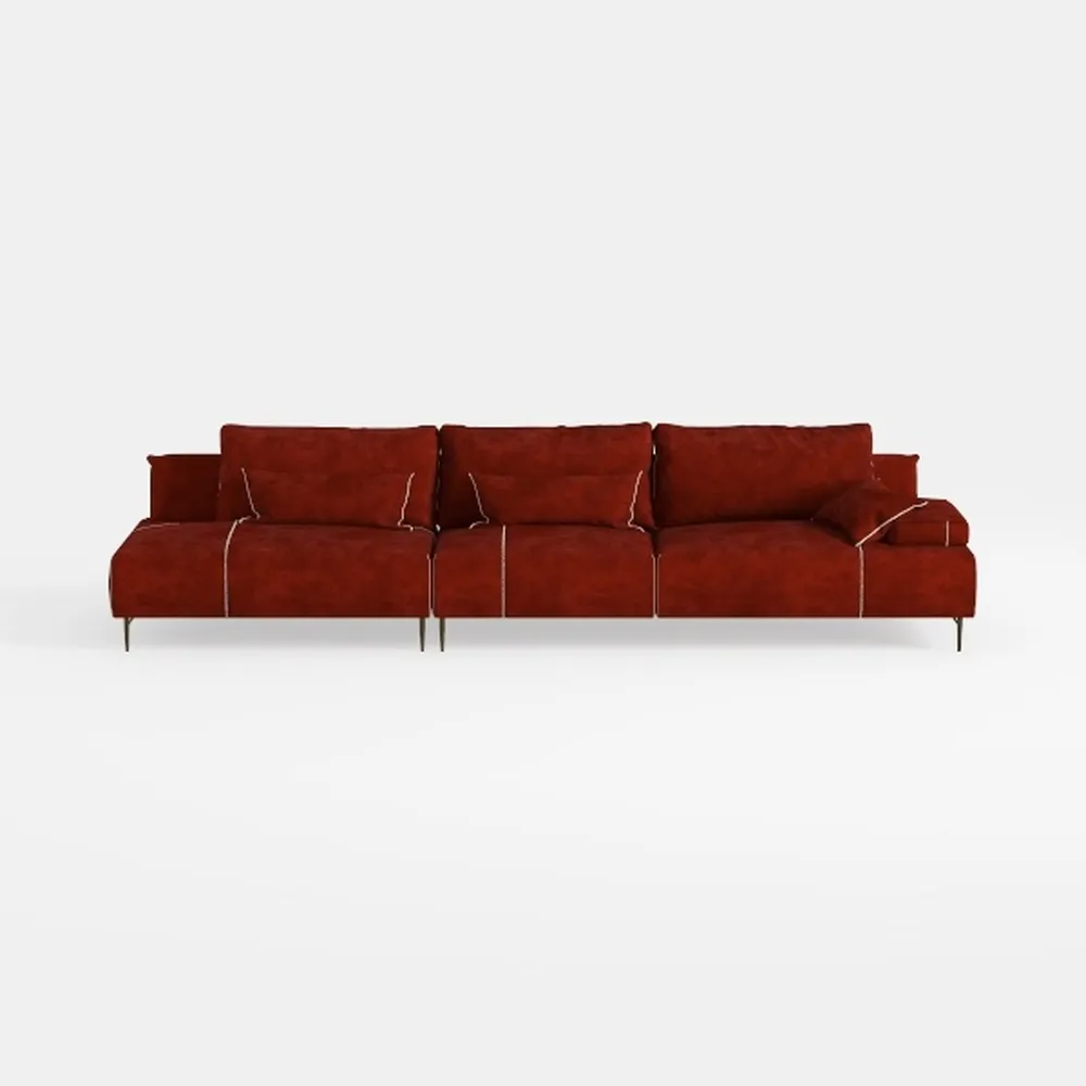 Alexent Oversized Fluffy Sofa Chaise Set 2 Pieces 