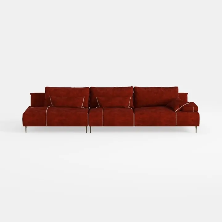 Alexent Oversized Fluffy Sofa Chaise Set 2 Pieces 