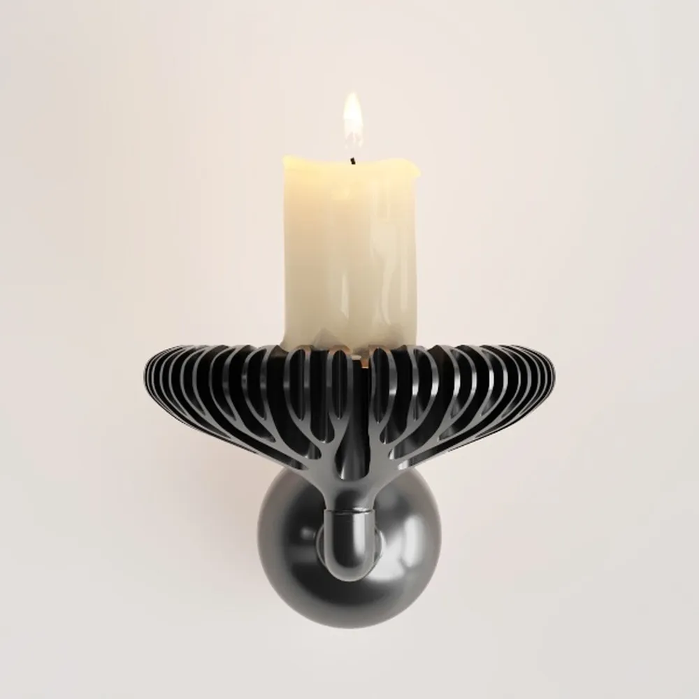 Cabilock 2pcs Vintage European Iron Candle Holders