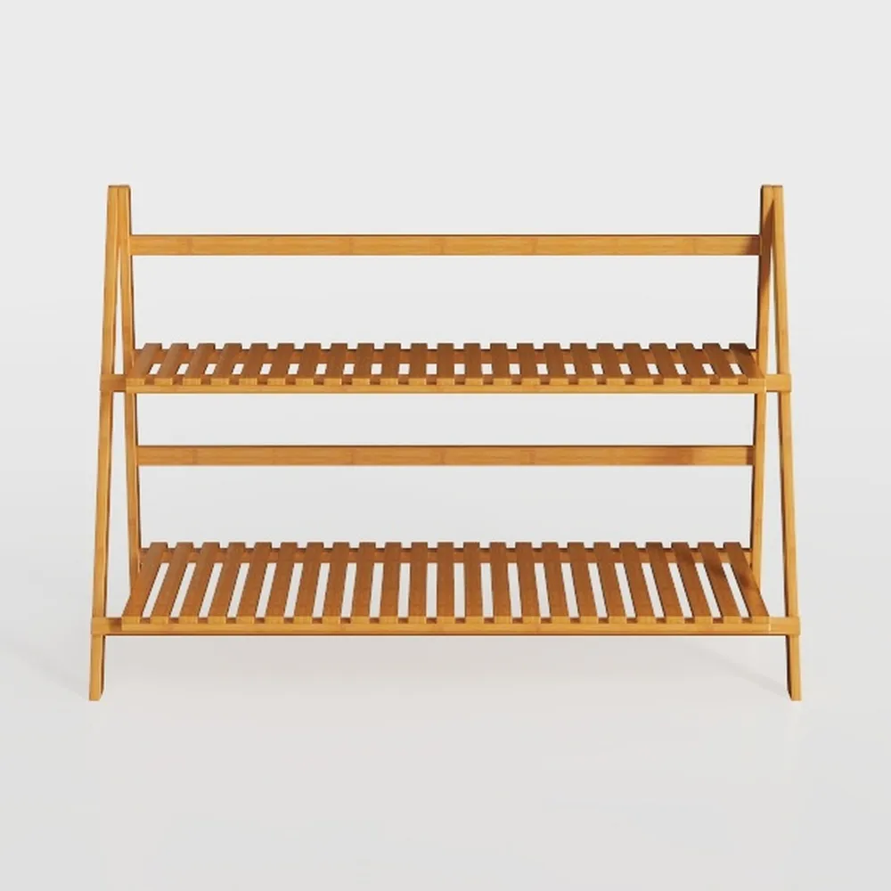 Smiry Shoe Rack, 3 Tier Long Bamboo Shoe Organizer