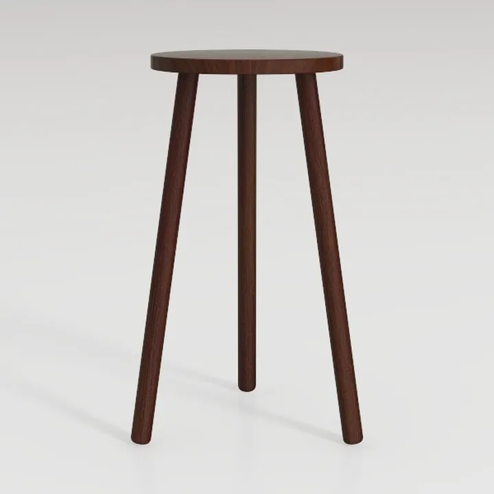 Modway Chiro Solid Wood Side Table in Walnut with 