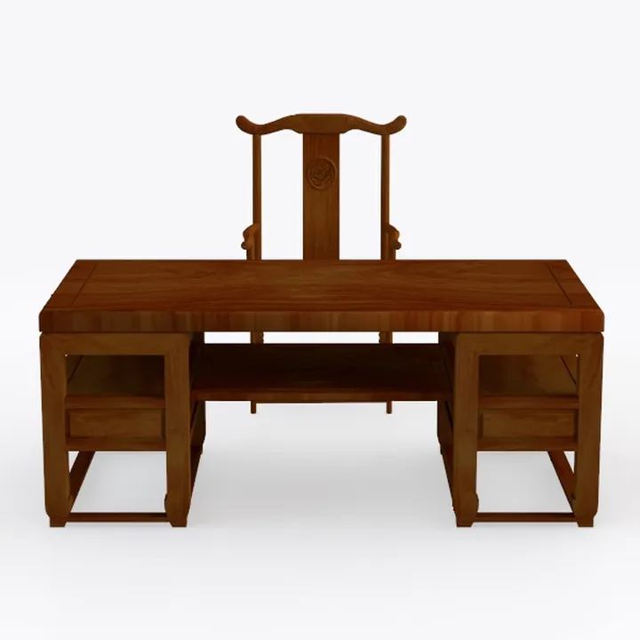 FUKEFUZ Ampia Scrivania Gaming In Legno Massello Con Sedia, Tavolo Ufficio Angolare A L Con Cassetti Portaoggetti, Diverse Opzioni Colore, Scrivania Pc Per Camera Da Letto(Walnut,HORN CHAIR_31.5IN)