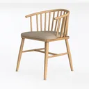 Mid Century Modern Barrel Kitchen & Dining Room Left 45 Degree View