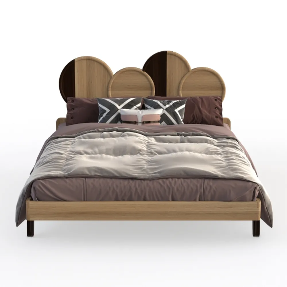 LSIGHTUS Vintage Leather Queen Bed Frame, Full Siz