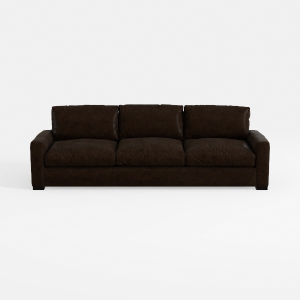89&quot; Chenille 3 Seats Sofa with 2 Pillows, Modern