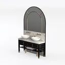 bathroom vanity unit-Boutique Hotel Left 45 Degree View