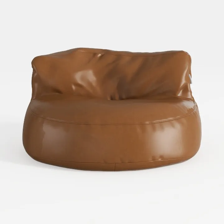 34" Wide Swivel Faux Leather Armchair No Assembly