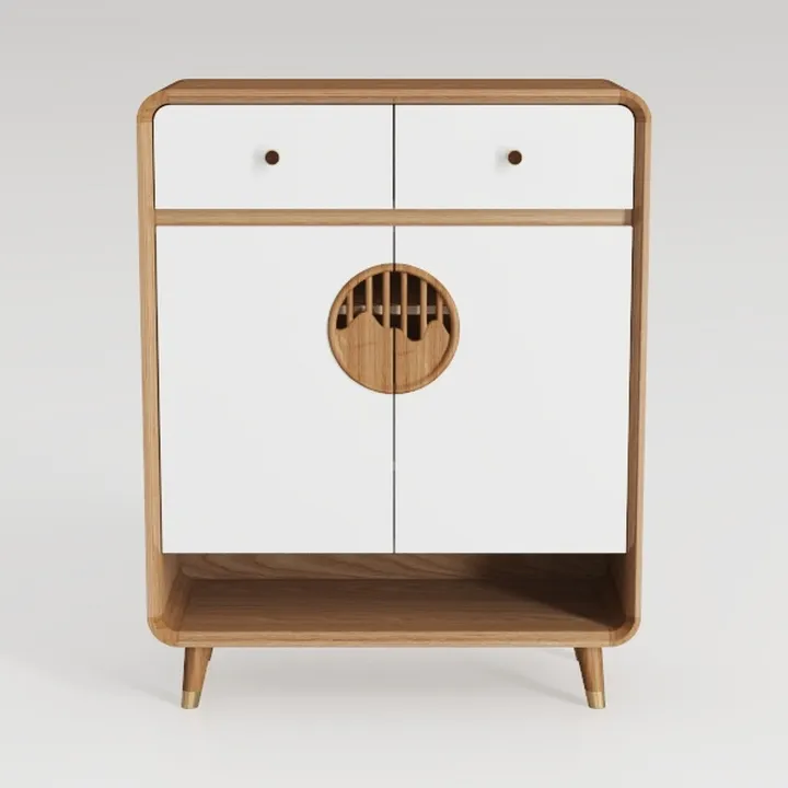 Wooden Nightstand with One Drawer,One Shelf with