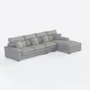CHITA 147" Oversized Cloud Couch, Modern Right 45 Degree View