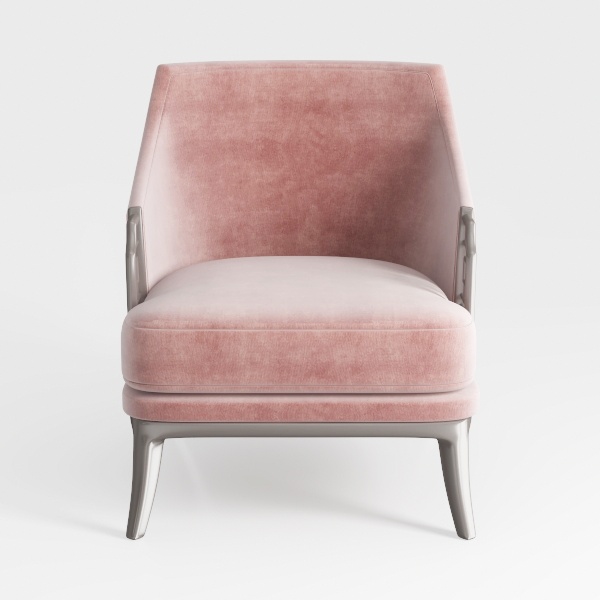 Elle Decor Quincy Button Tufted Armchair, Velvet M