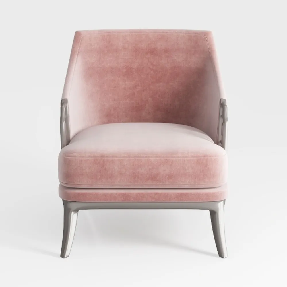 Elle Decor Quincy Button Tufted Armchair, Velvet M