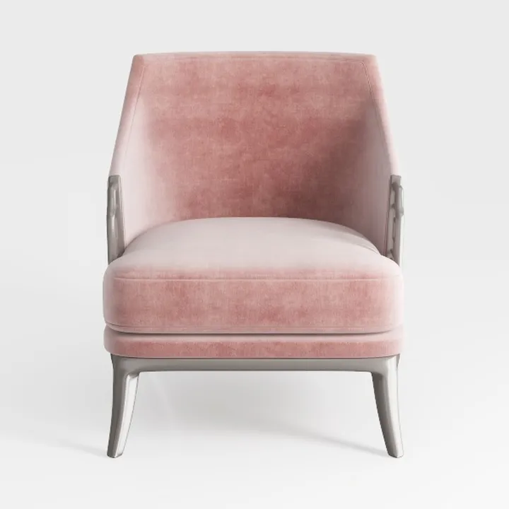 Elle Decor Quincy Button Tufted Armchair, Velvet M