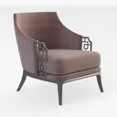 Elle Decor Quincy Button Tufted Armchair, Velvet M Right 45 Degree View