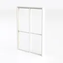 Brisa White Retractable Screen Door 78" Double Left 45 Degree View