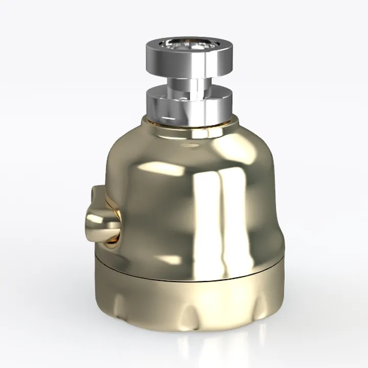 Brass Silver Metal Industrial Lamp Base 3D Model