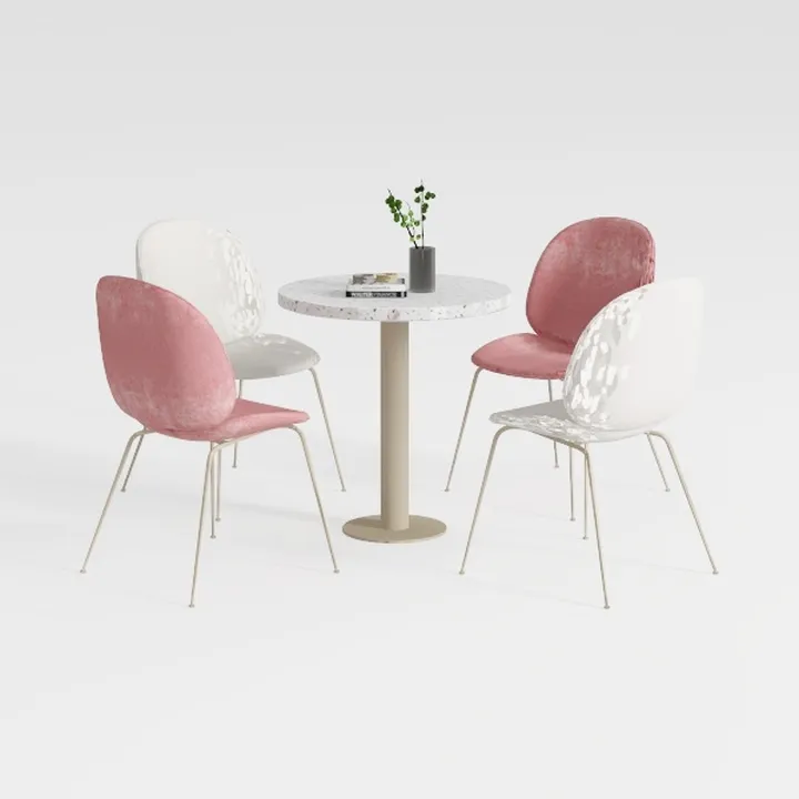 Velvet Dining Chairs Set of 4, Modern Barrel