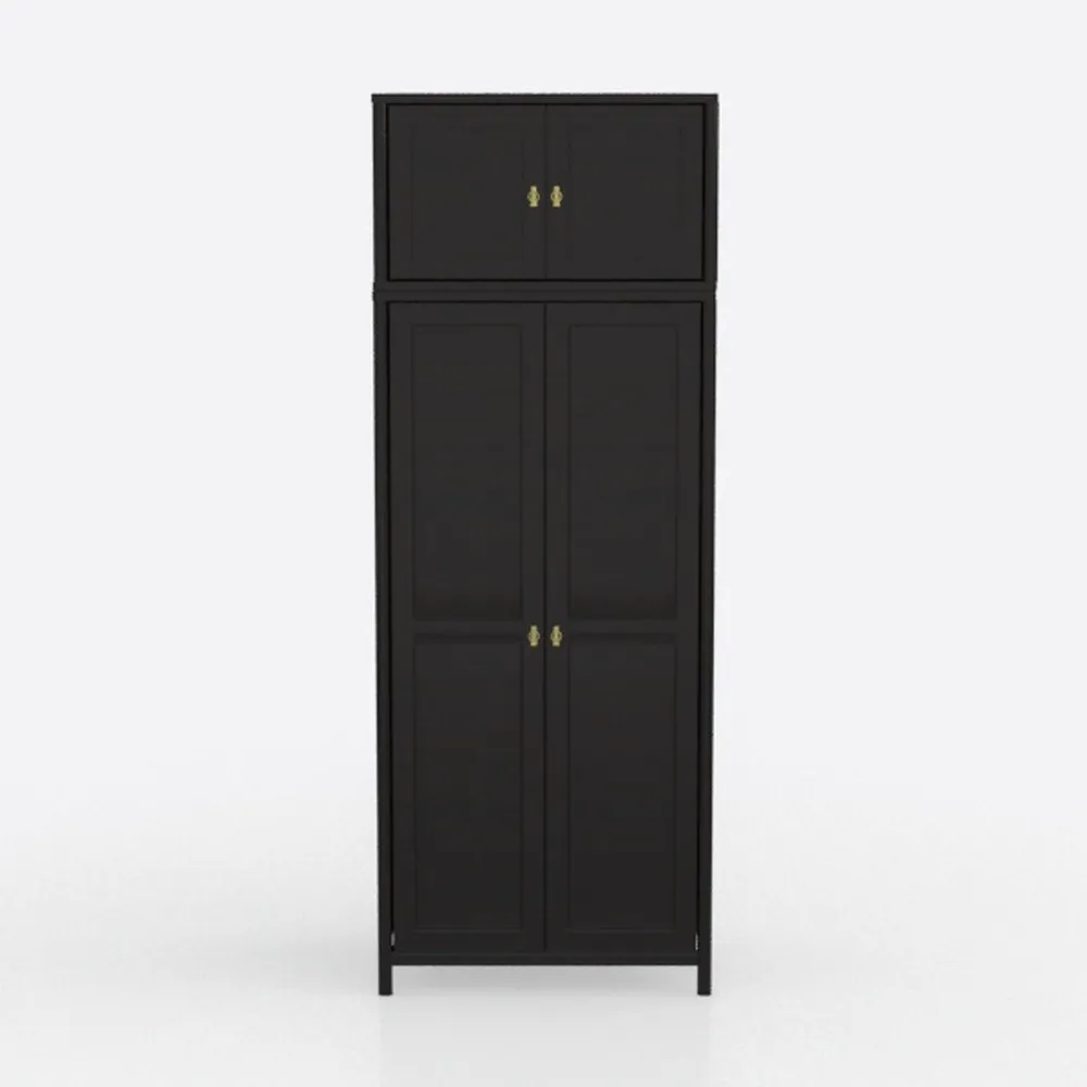 Kitchen Pantry Cabinet,71”Black Metal Pantry