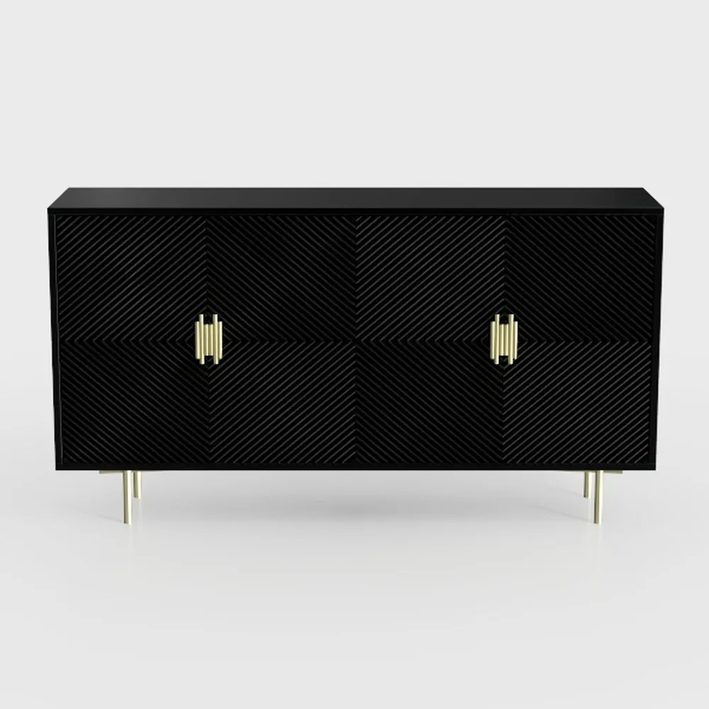 Modern Sideboard Storage Cabinet with Geometric