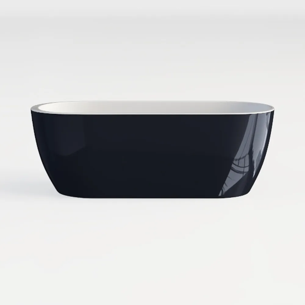 67" Stone Resin Freestanding Bathtub, Oval Solid