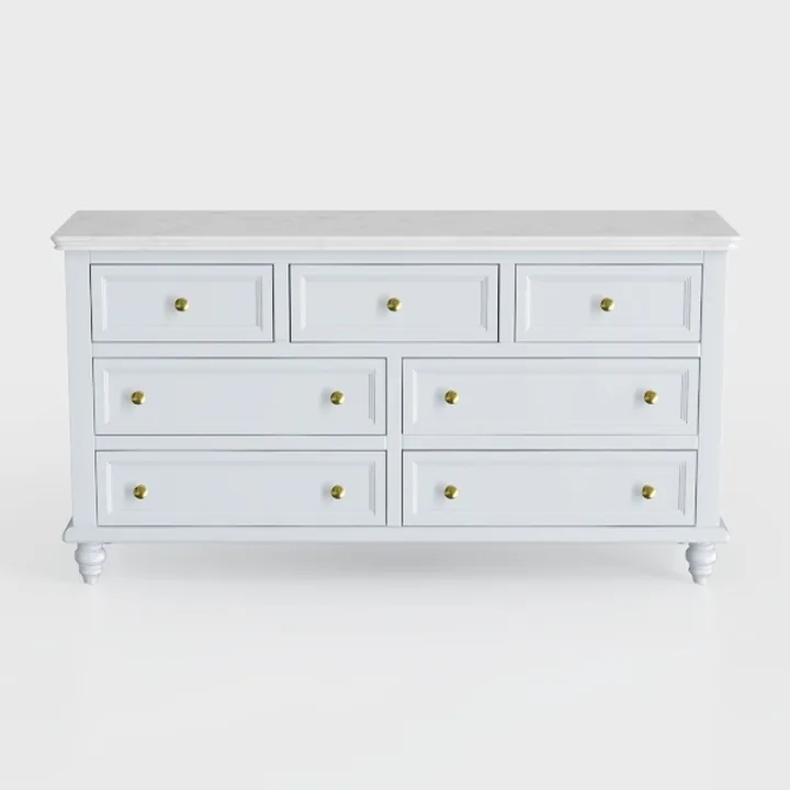 Dresser for Bedroom with 6 Drawers, Wide Chest of