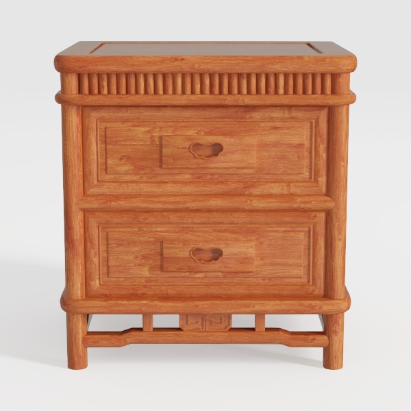 HULALA HOME Nightstand with 2 Drawers, Fluted