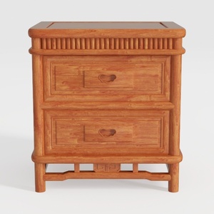 HULALA HOME Nightstand with 2 Drawers, Fluted