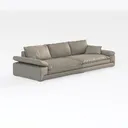 U-Shaped 6-Seater Sectional Sofa with 3 Ottomans Right 45 Degree View