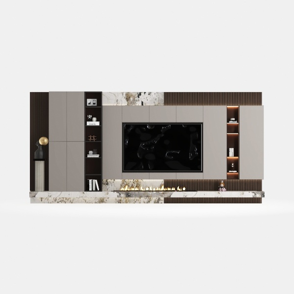 background wall with fireplace-Design on FIRE!