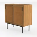 Giantex Buffet Cabinet, Wood Sideboard Storage Left 45 Degree View