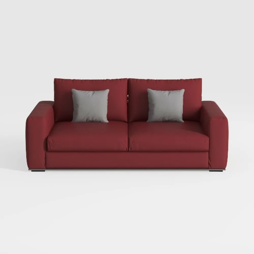 COLAMY 95" Oversized PU Leather Sofa, Comfy Sofa C