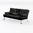 TYBOATLE Faux Leather Convertible 65'' Folding Left 45 Degree View