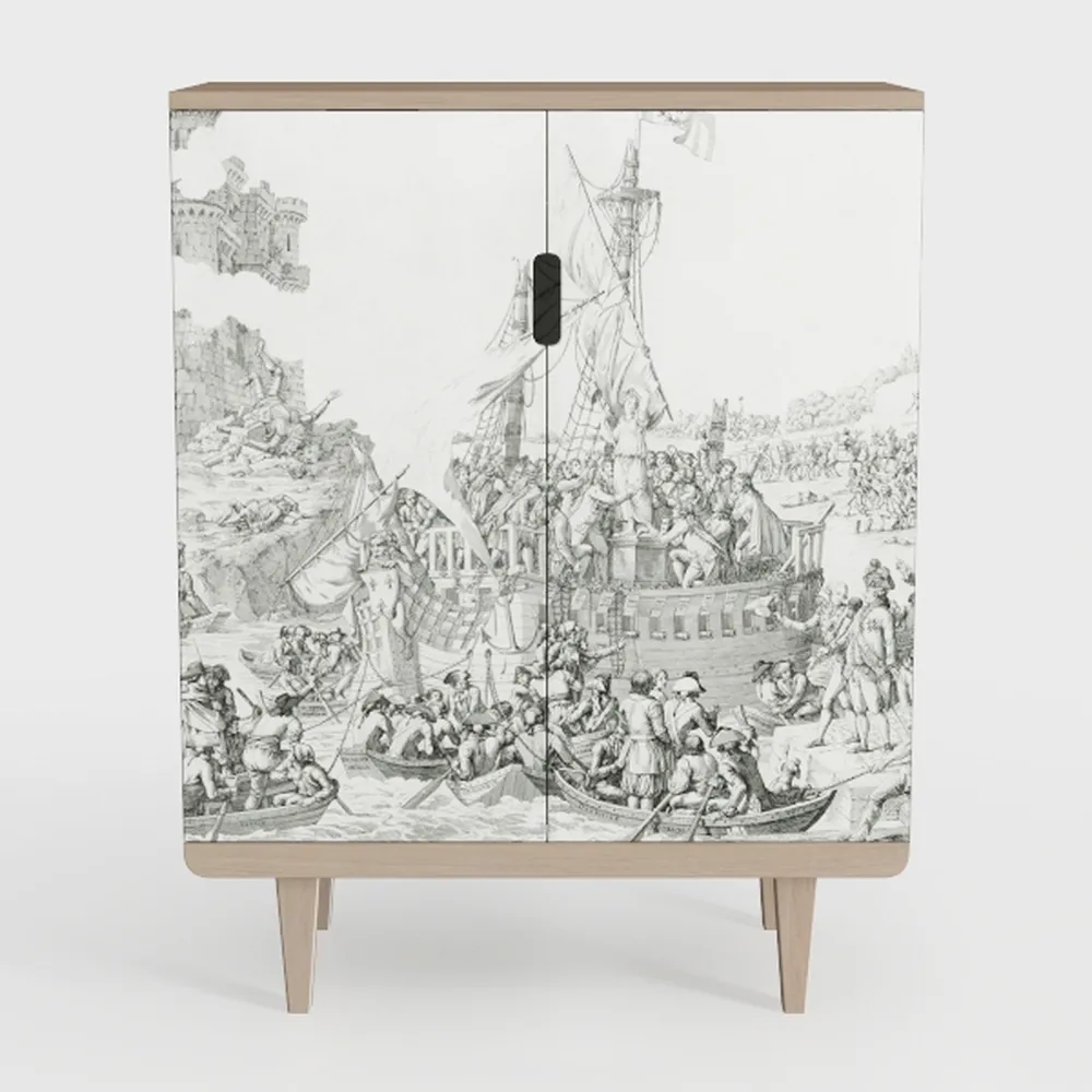 PHI VILLA Accent Cabinet with Doors - Antique