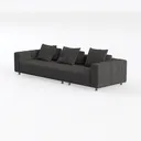 First of a Kind Florida Velvet Sectional - Modern  Left 45 Degree View