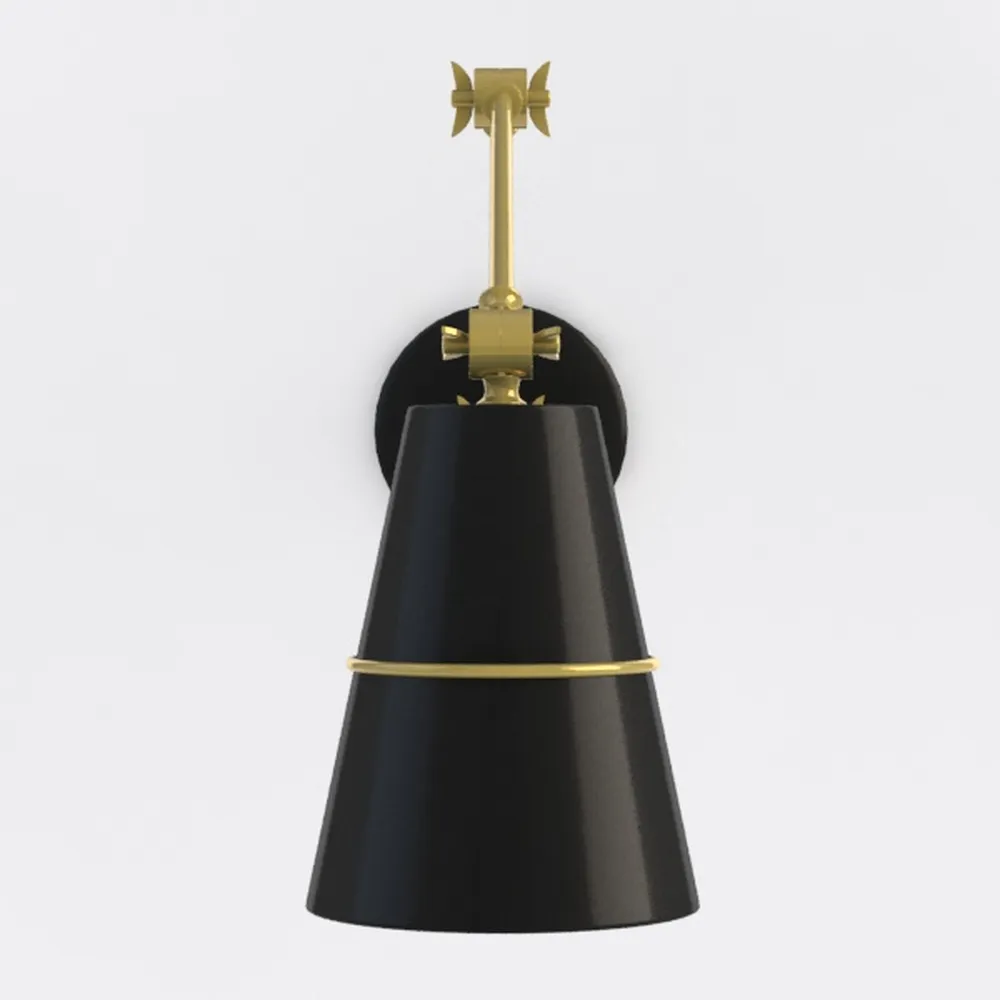 Hamilyeah Black and Gold Wall Sconces Set of 2