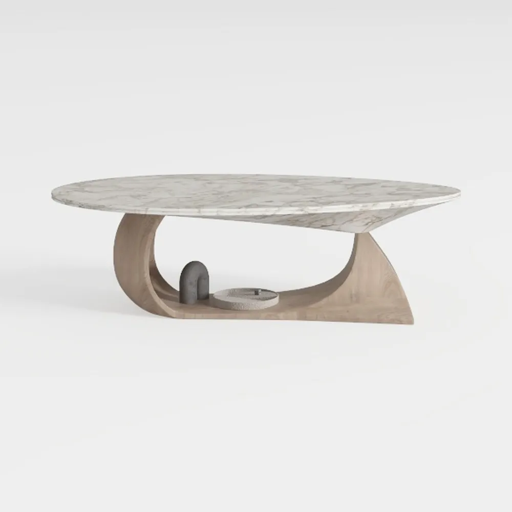 for Living Room - Triangle Glass Coffee Table with