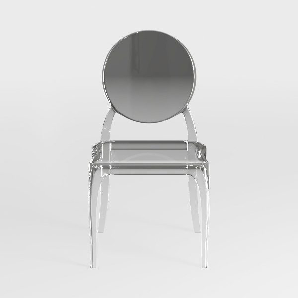 Ghost Style Acrylic Stackable Event Chairs, Grey, 