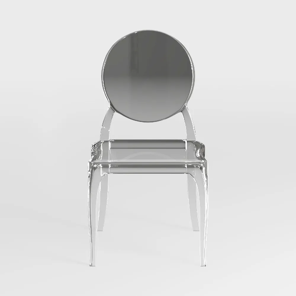 Ghost Style Acrylic Stackable Event Chairs, Grey, 