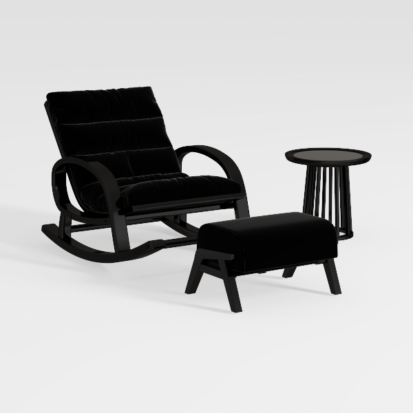 SERWALL Modern Rocking Adirondack Chair Set of 2