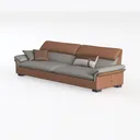 Couch Sets - Modern Curved Sectional Sofa Set Left 45 Degree View