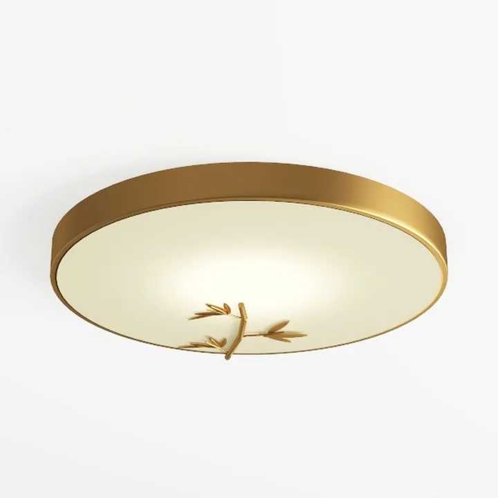 Brass Bamboo Decorative Flush Mount Ceiling Lamp 3D Model