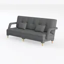 ZINUS Benton Sofa Couch, Grid Tufted Cushions Left 45 Degree View