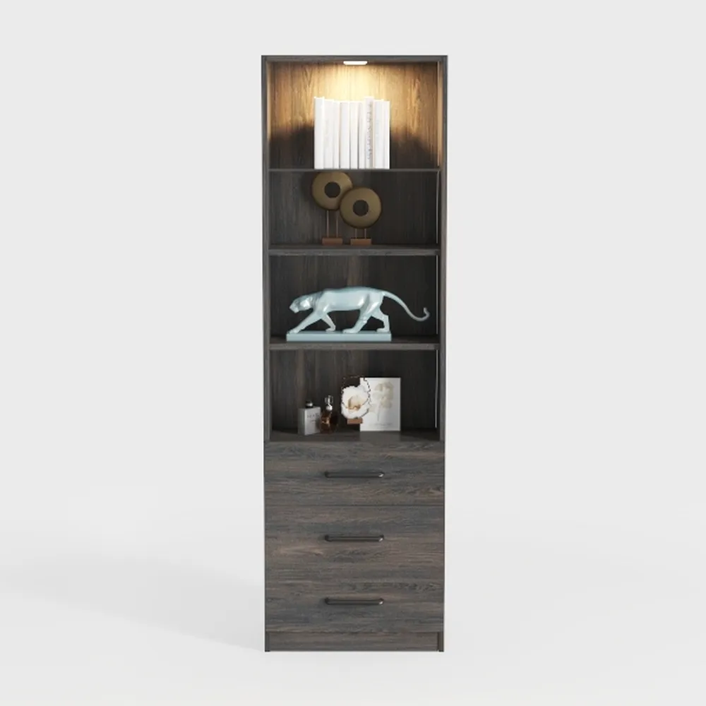 RedLemon Bookcase with 2 File Drawers, 72" Tall