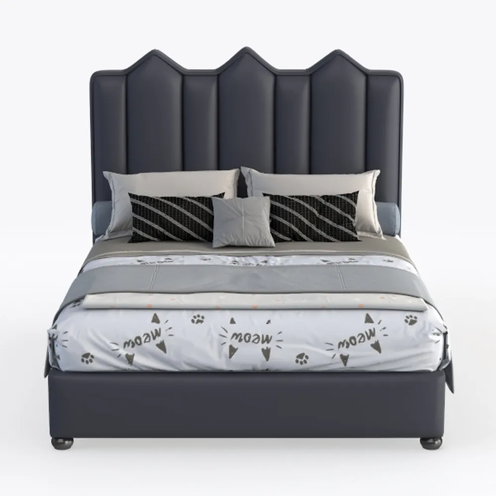 Acme Dante Queen Bed in Gray Velvet