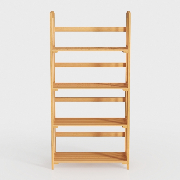 FOTOSOK 6-Tier Bamboo Shelf, Bamboo Bookcase with