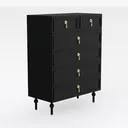 Modern Luxury 1pc 2-Drawer Nightstand End Table Right 45 Degree View